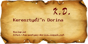 Keresztyén Dorina névjegykártya
