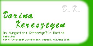 dorina keresztyen business card